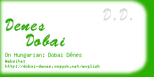 denes dobai business card