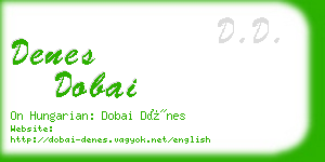 denes dobai business card